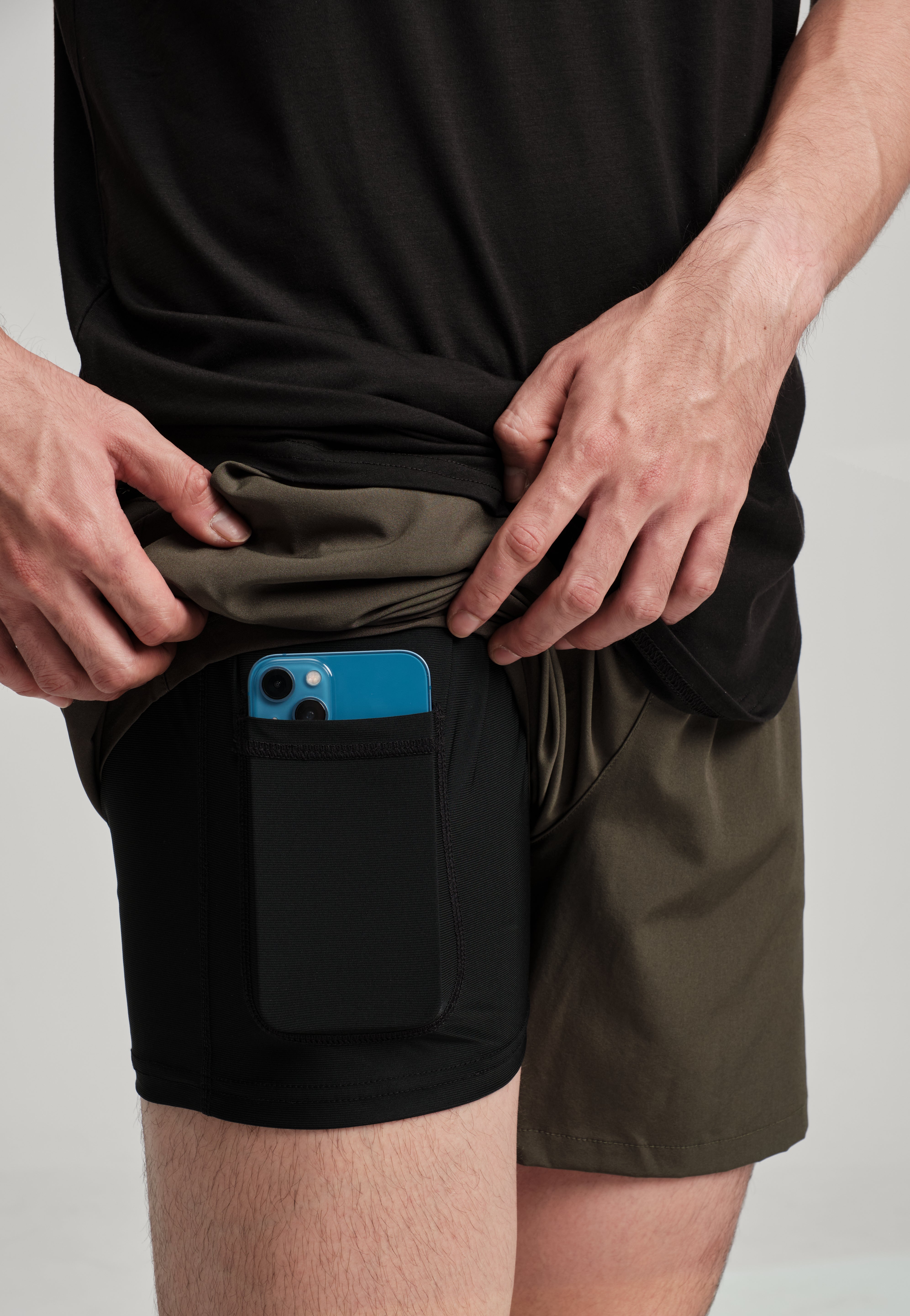 7" Axis Shorts - KYDRA #color_Olive Noir