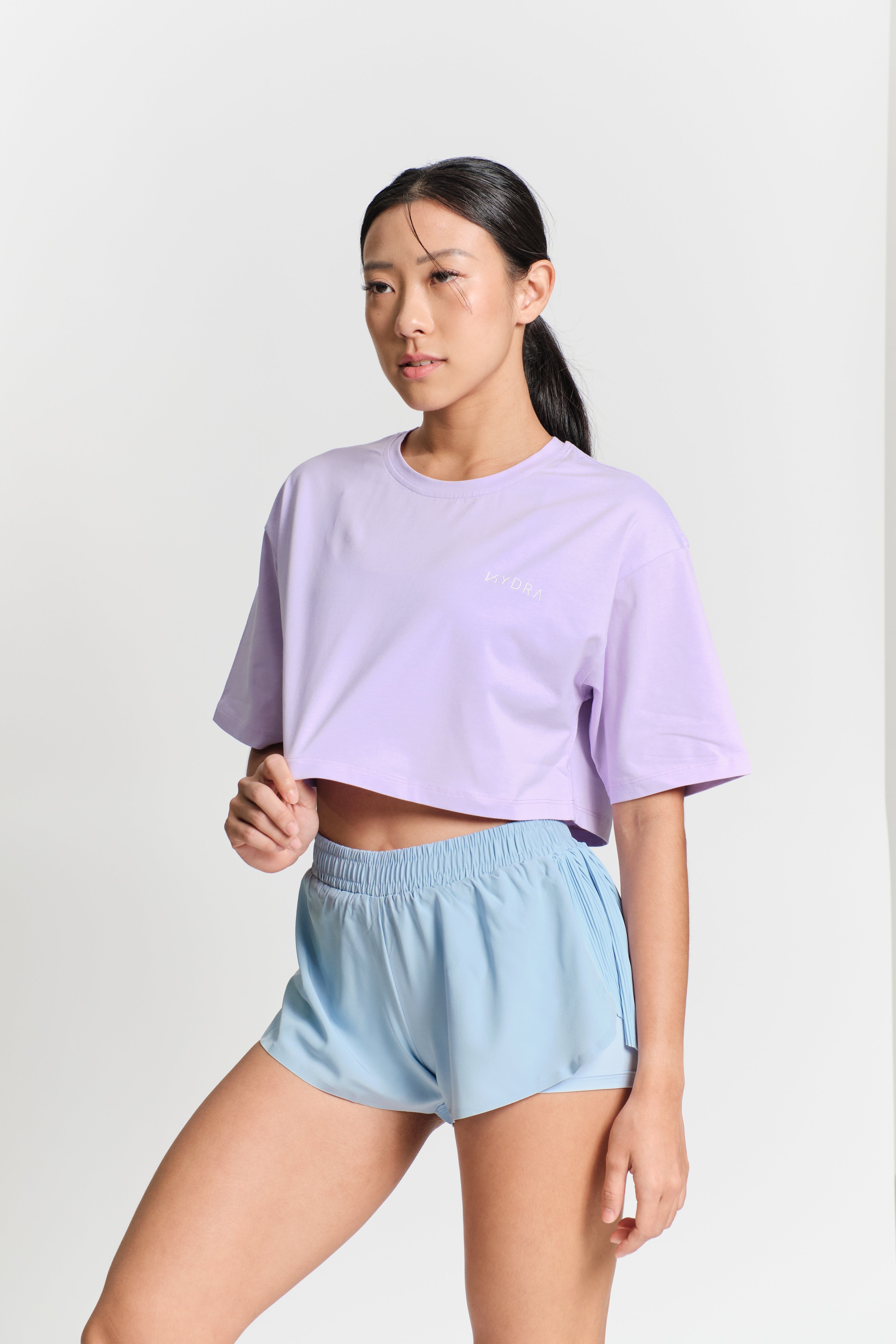 Arden Cropped Tee - KYDRA #color_Lavender