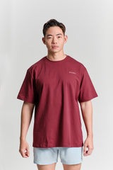 Arden Oversized Tee - KYDRA #color_Maroon