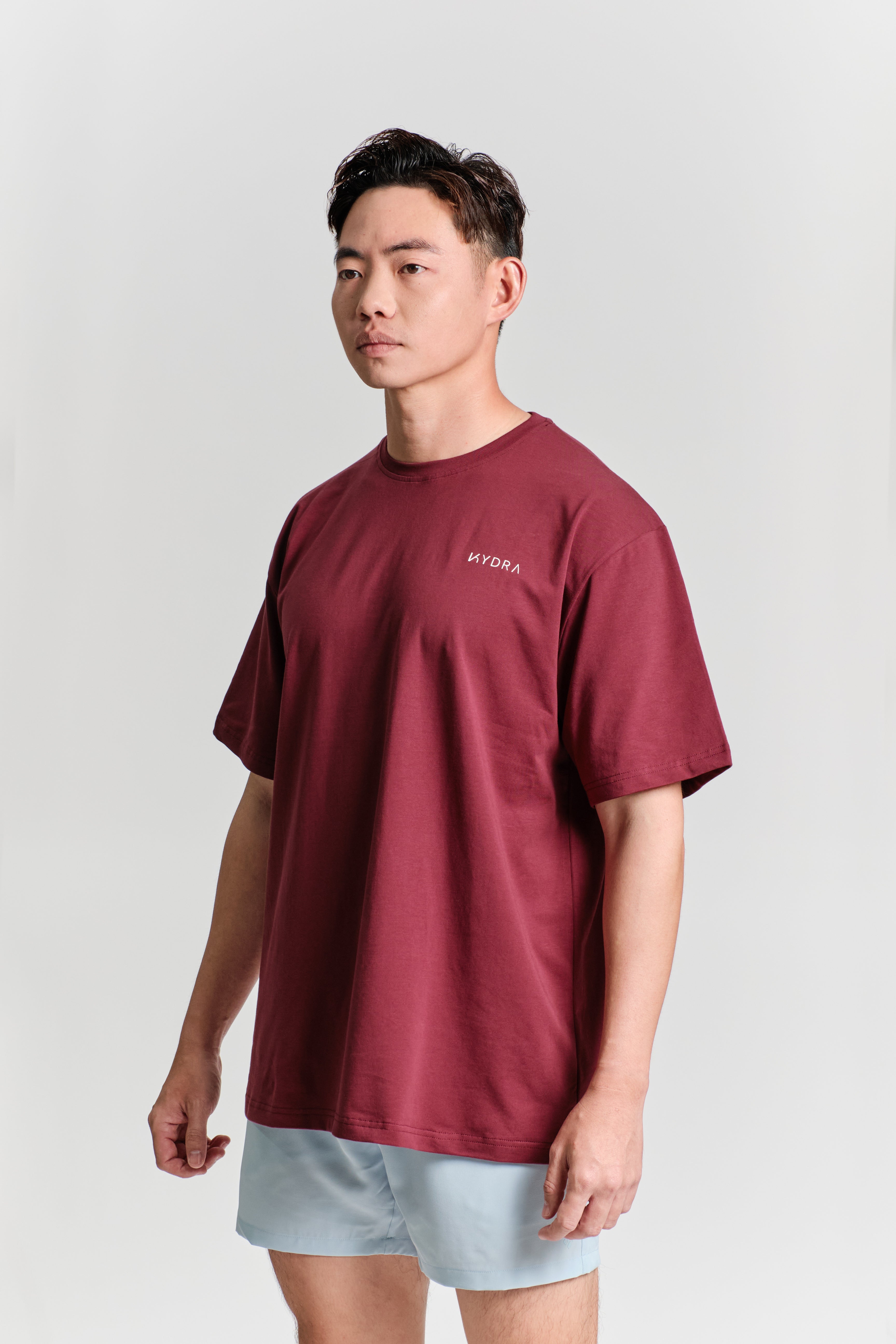Arden Oversized Tee - KYDRA #color_Maroon