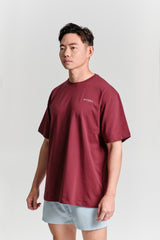 Arden Oversized Tee - KYDRA #color_Maroon