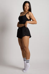 Ava Longline Bra - KYDRA #color_Black