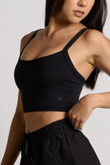 Ava Longline Bra - KYDRA #color_Black