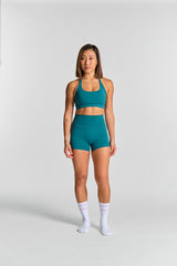 KYDRA Bare Halter Bra in Emerald #color_Emerald