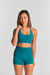 KYDRA Bare Halter Bra in Emerald #color_Emerald