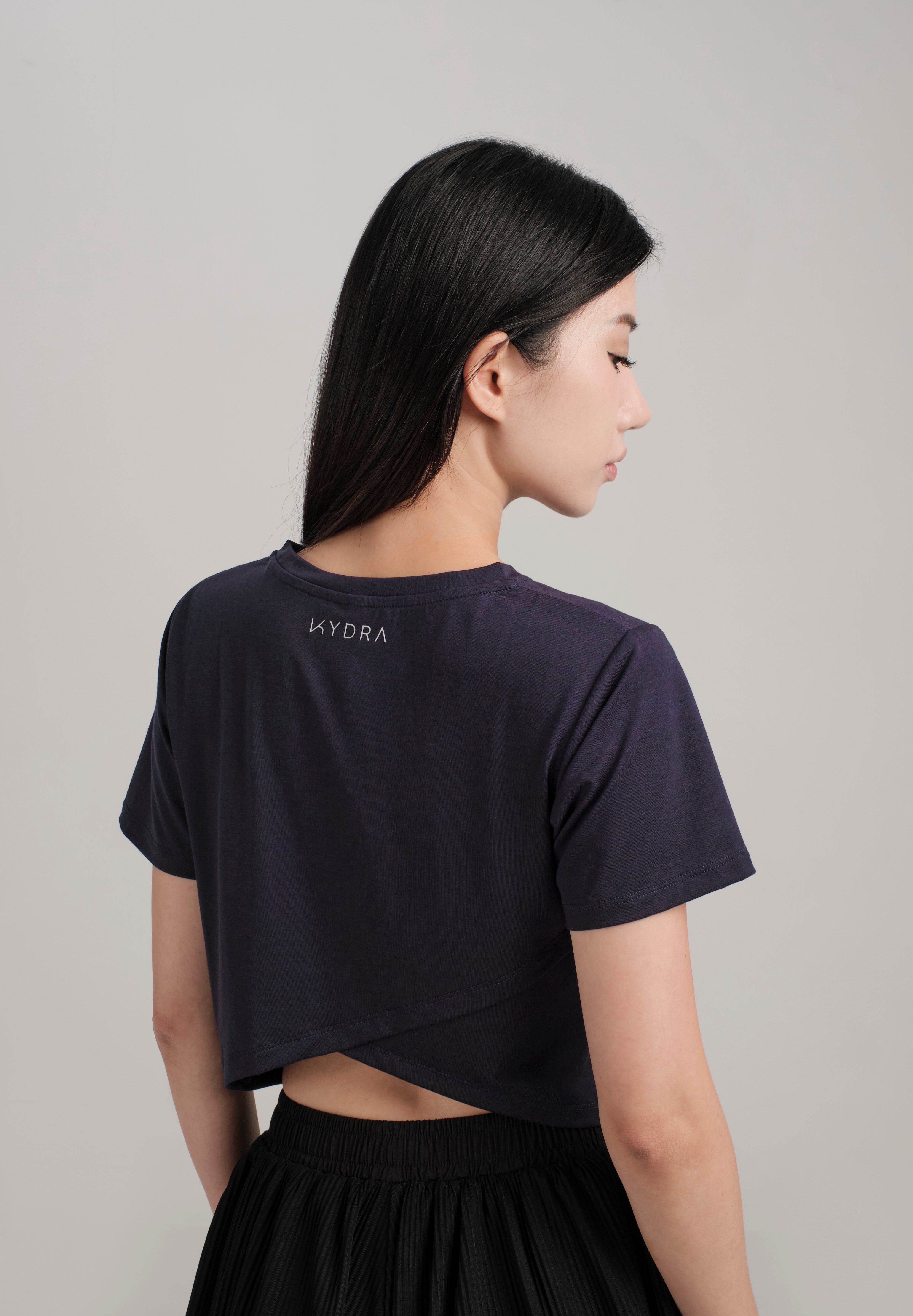 Cross Back Tee - KYDRA #color_Dark Navy
