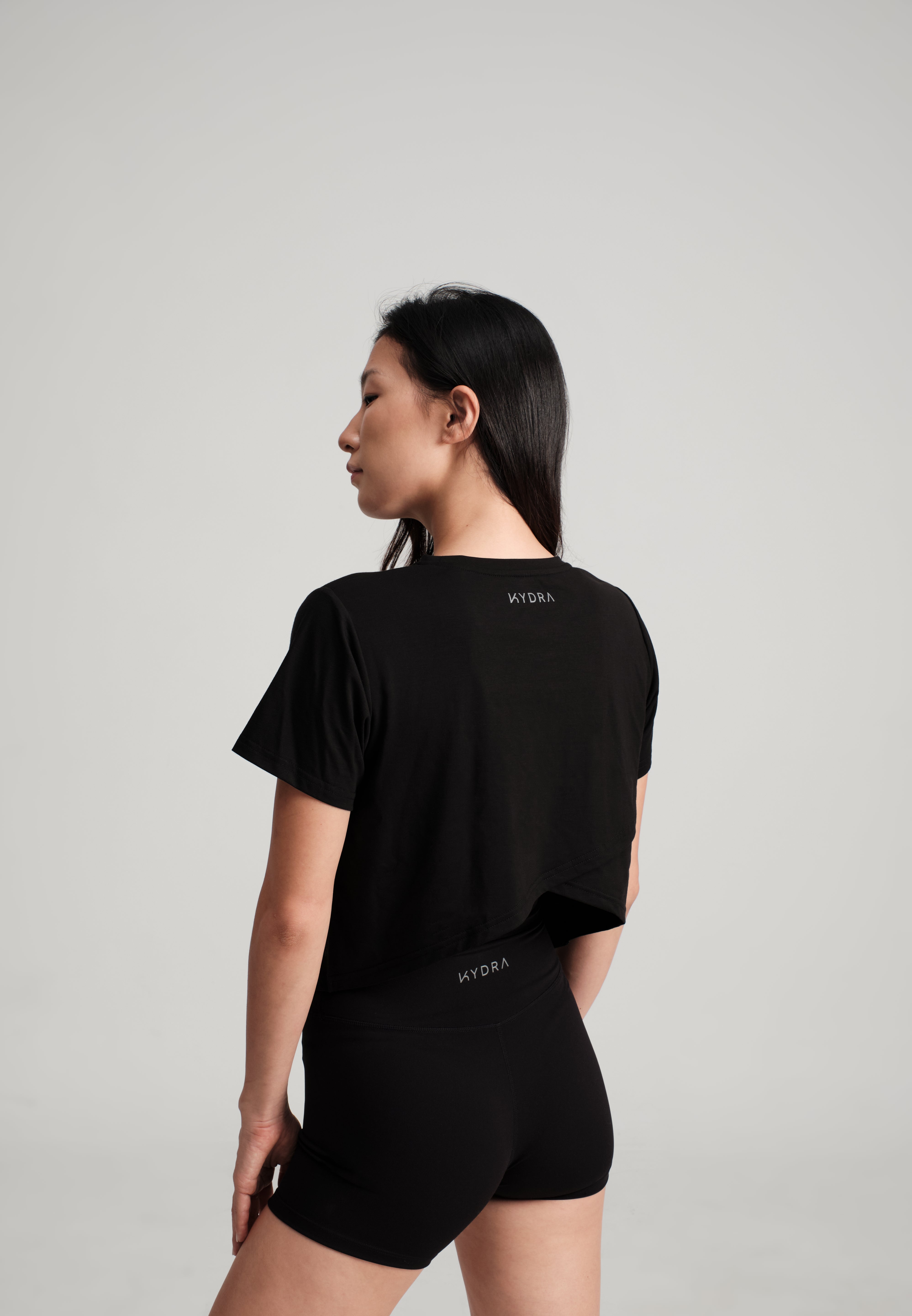 Cross Back Tee - KYDRA #color_Black