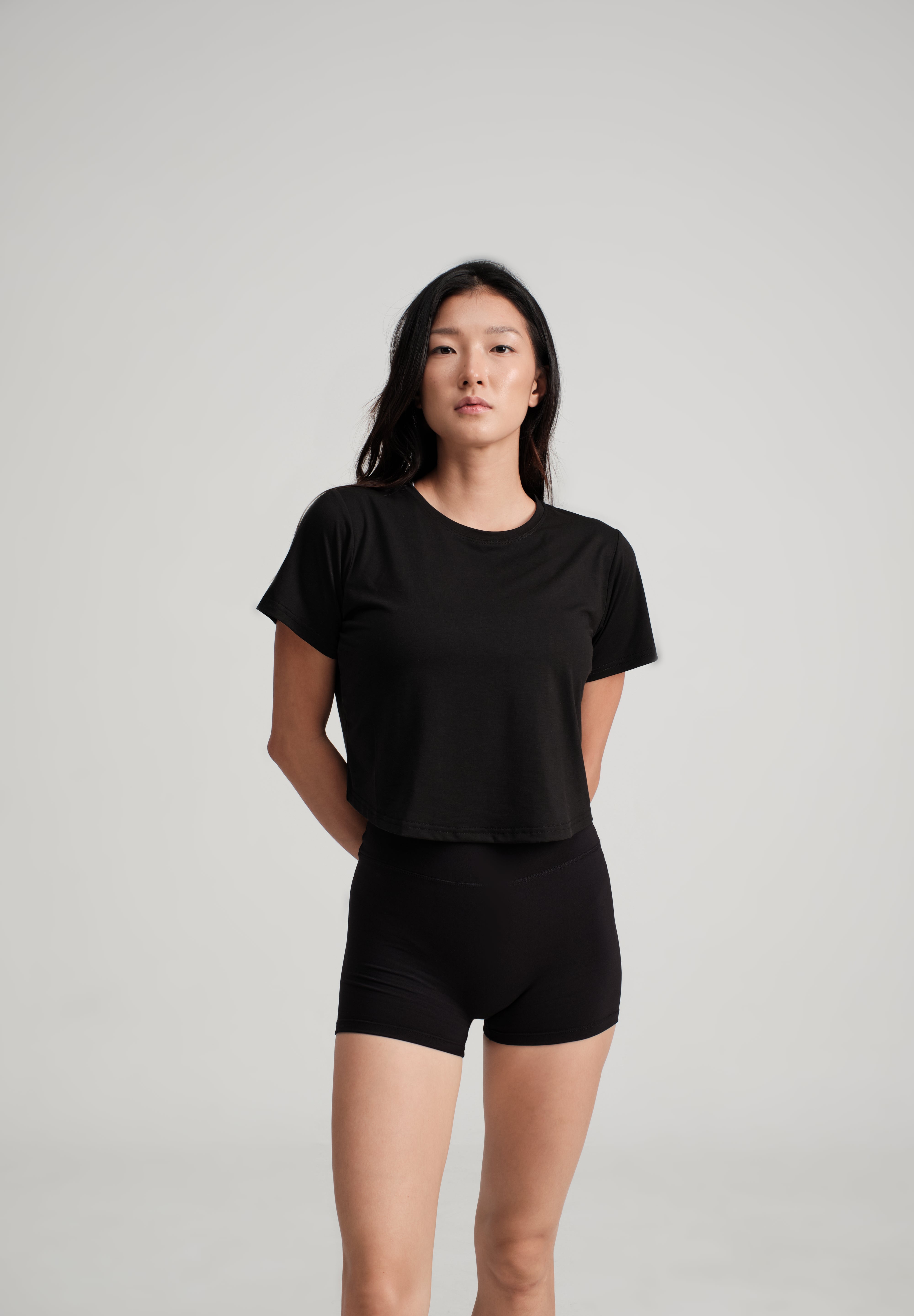 Cross Back Tee - KYDRA #color_Black