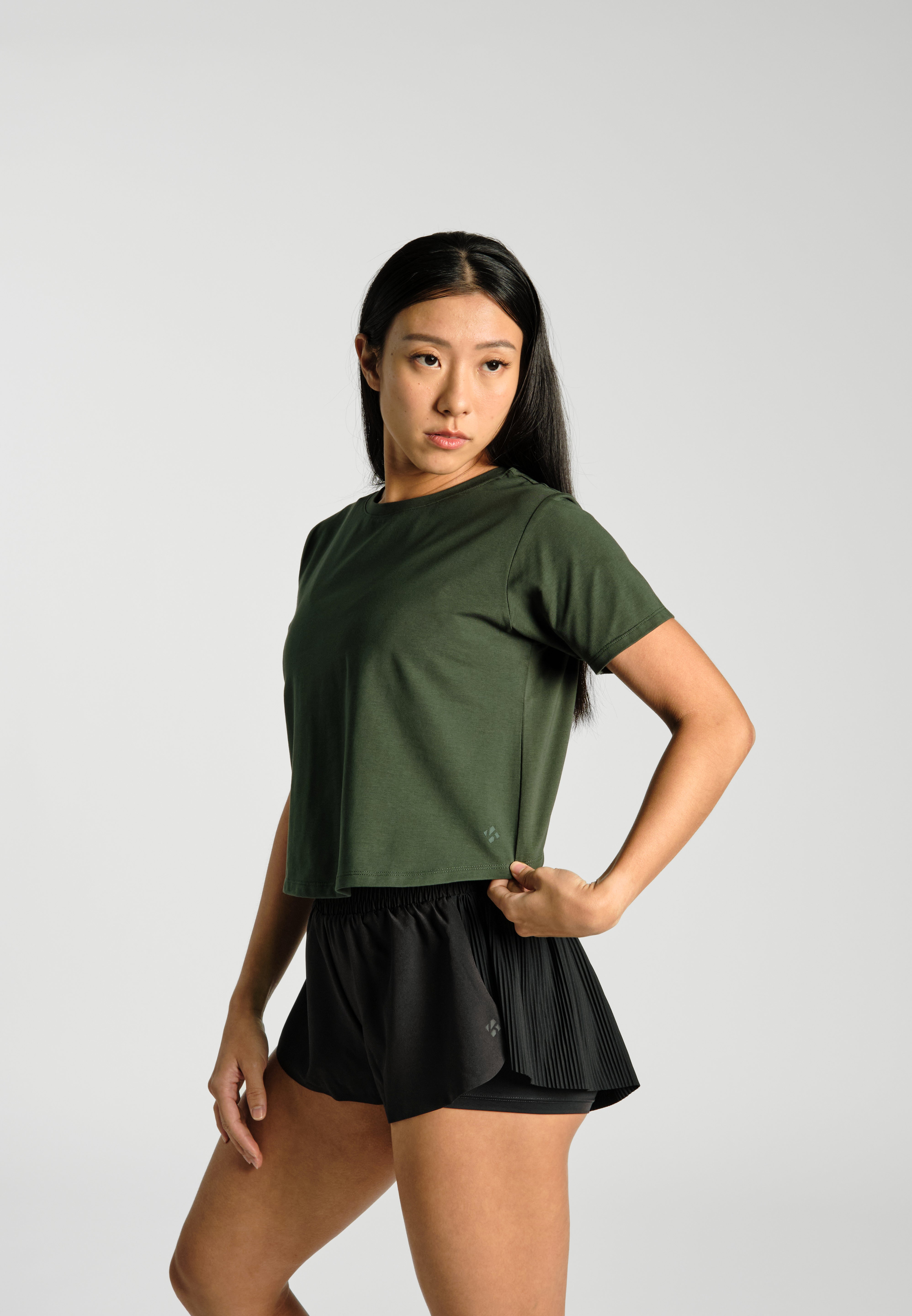 Crossback_Tee_Black_PDP - KYDRA #color_Forest