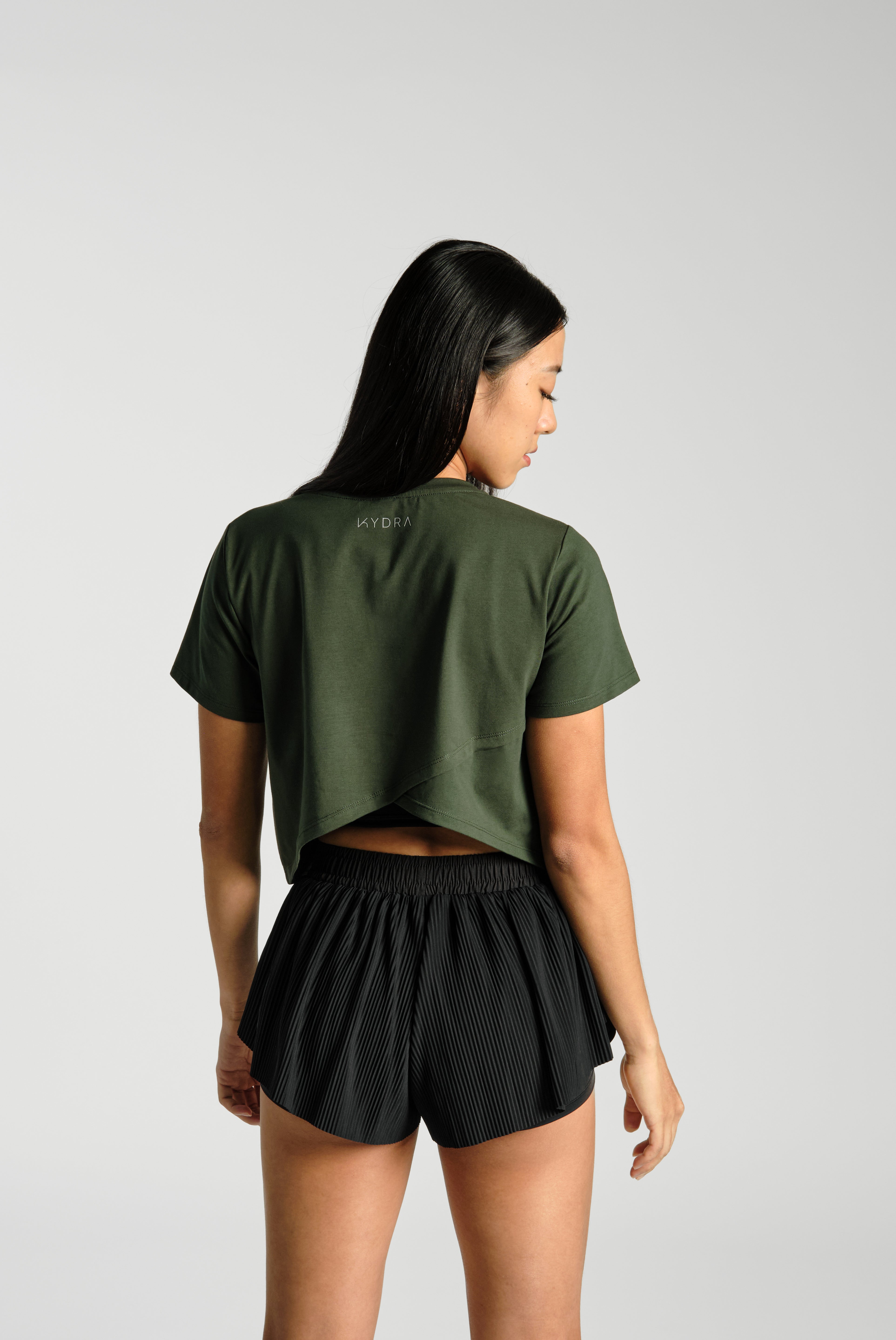 Crossback_Tee_Black_PDP - KYDRA #color_Forest