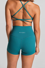 KYDRA Kyro 3" Bike Shorts in Emerald #color_Emerald