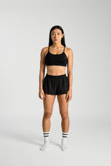Full length front view, KYDRA Lexi Bra in Black #color_Black