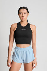 Lyra Ribbed Tank - KYDRA #color_Black