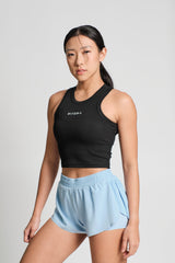 Lyra Ribbed Tank - KYDRA #color_Black