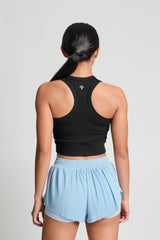 Lyra Ribbed Tank - KYDRA #color_Black