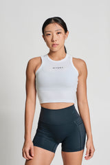 Lyra Ribbed Tank - KYDRA #color_White