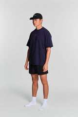 KYDRA Oversized Grit Tee in Navy #color_Navy