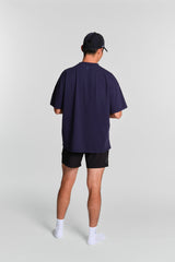 KYDRA Oversized Grit Tee in Navy #color_Navy