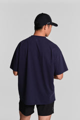 KYDRA Oversized Grit Tee in Navy #color_Navy