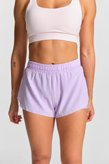 KYDRA Pleated Shorts in Lilac #color_Lilac