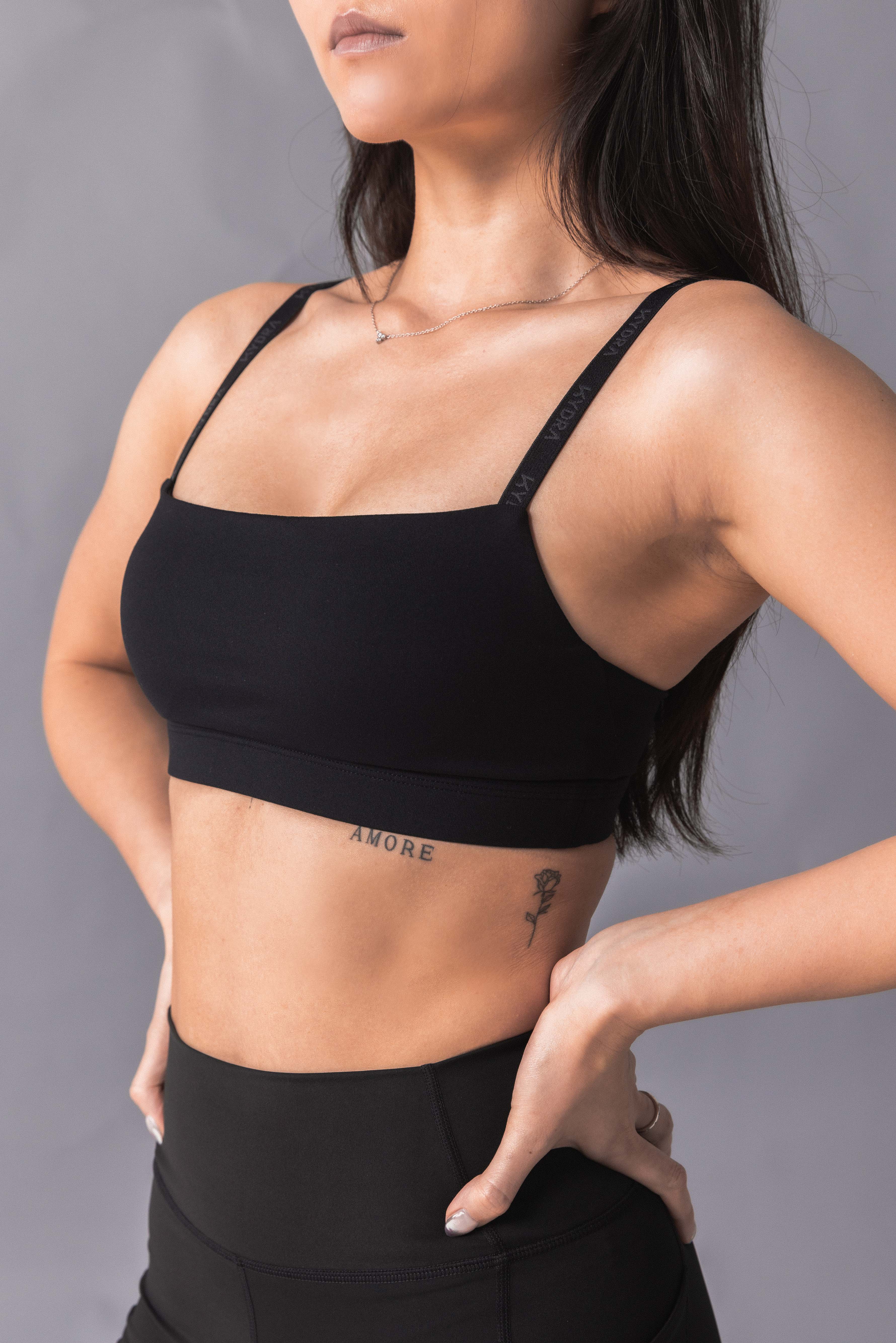 Kydra black high neck back cut out sports bra, Women's Fashion, Activewear  on Carousell