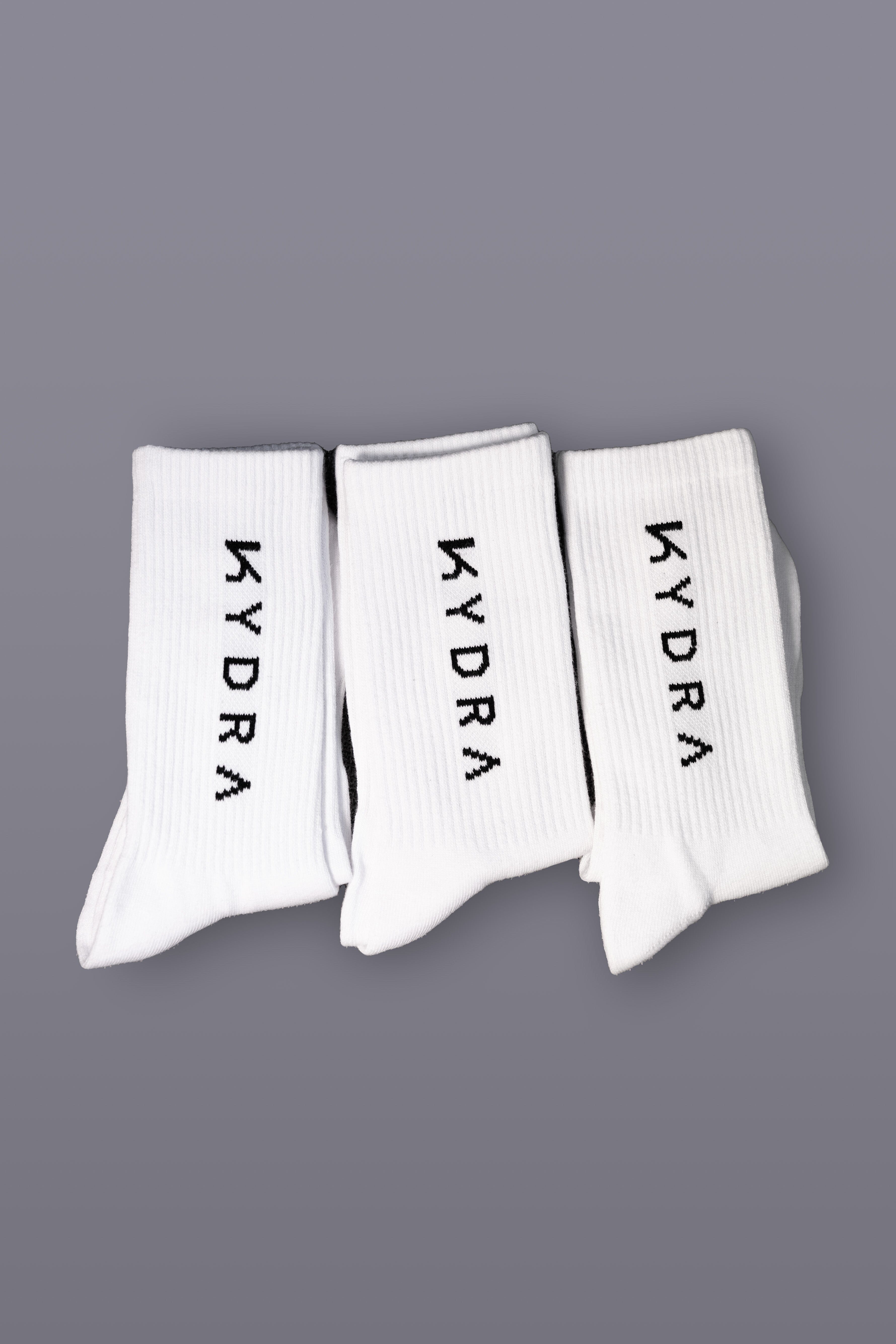 #The KYDRA Crew Socks (Colour)_white