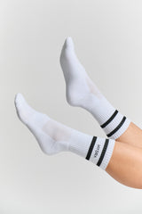 Unisex Striped Socks - KYDRA #color_White