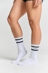 Unisex Striped Socks - KYDRA #color_White
