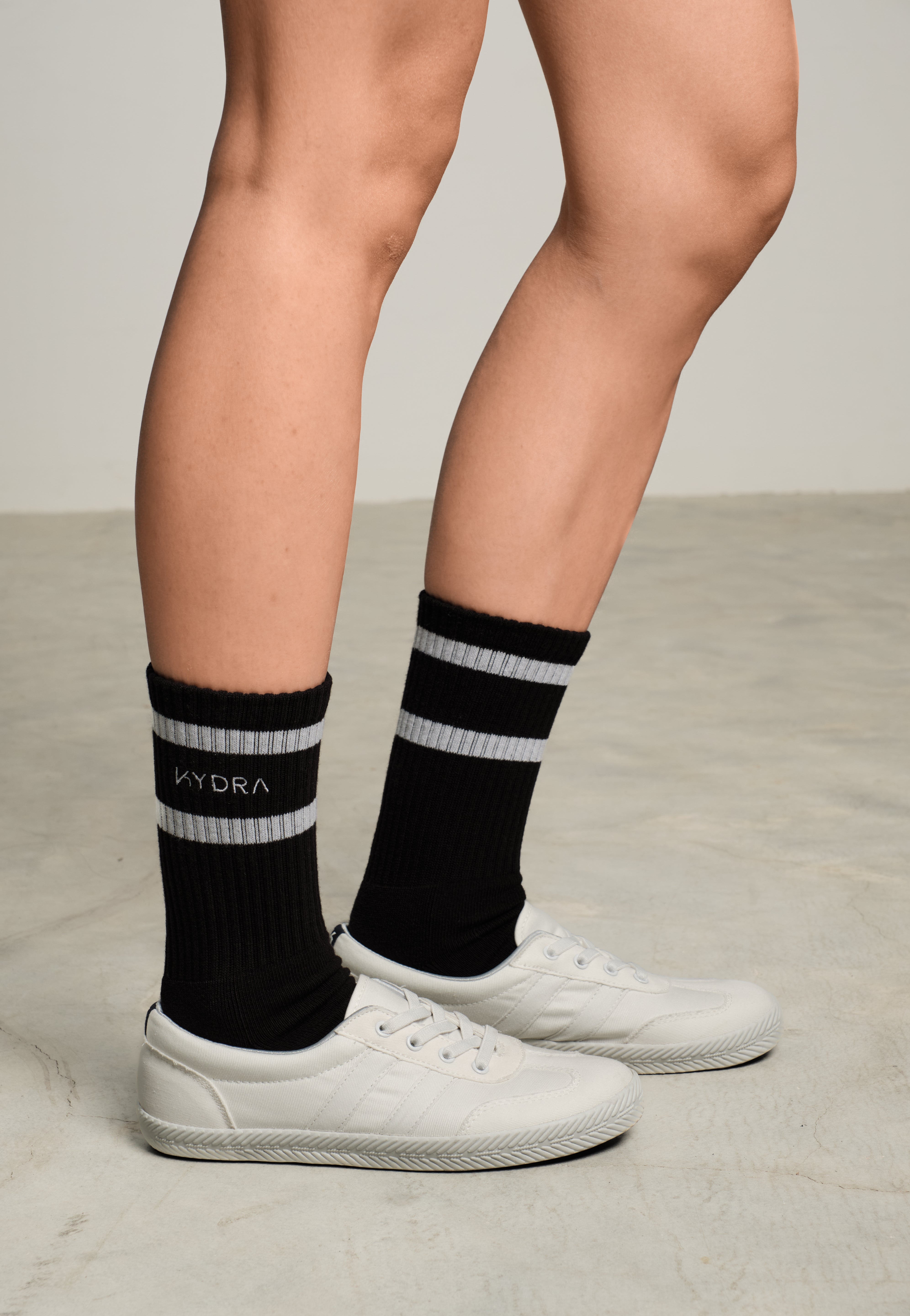 Unisex Striped Socks - KYDRA #color_Black