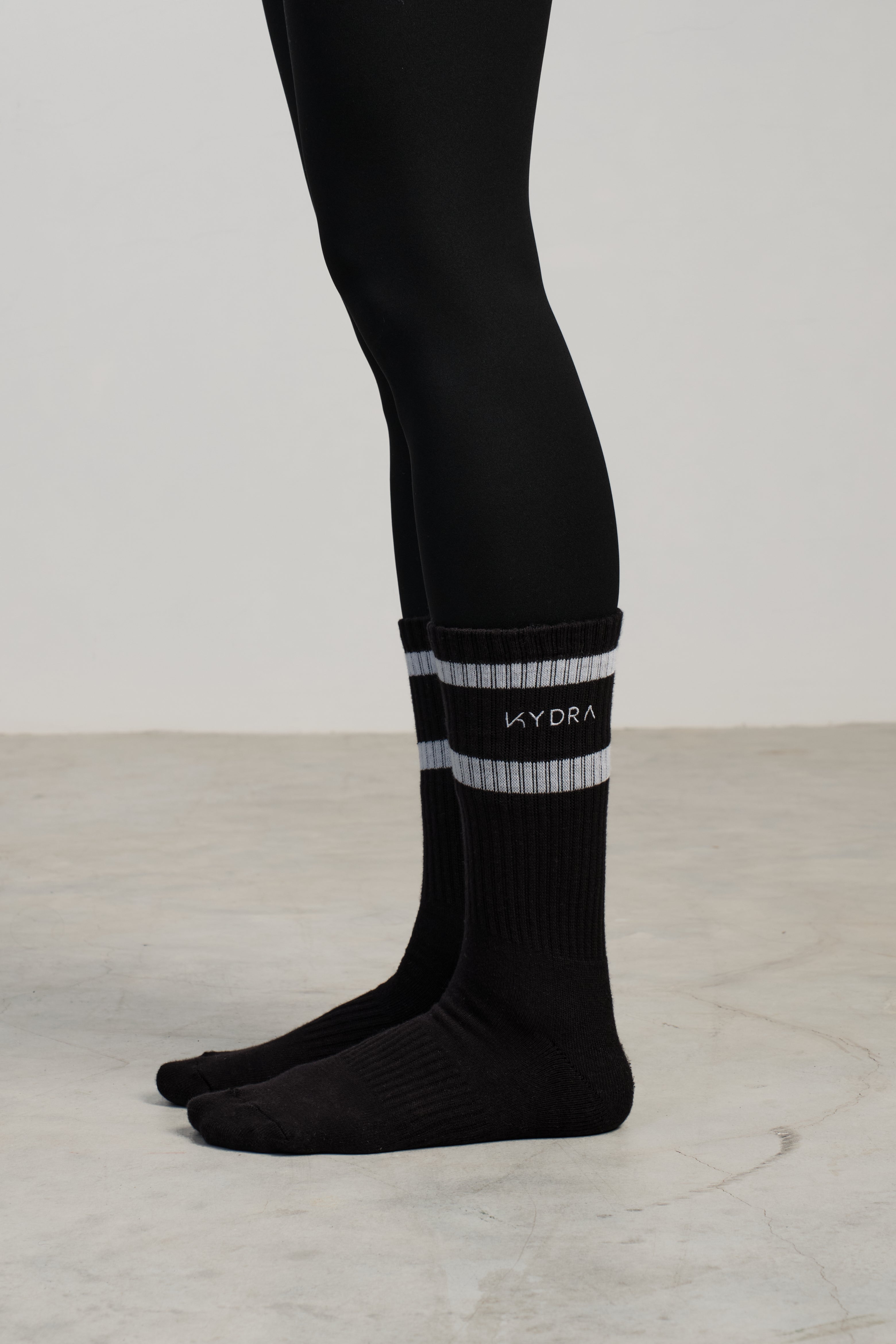 Unisex Striped Socks - KYDRA #color_Black